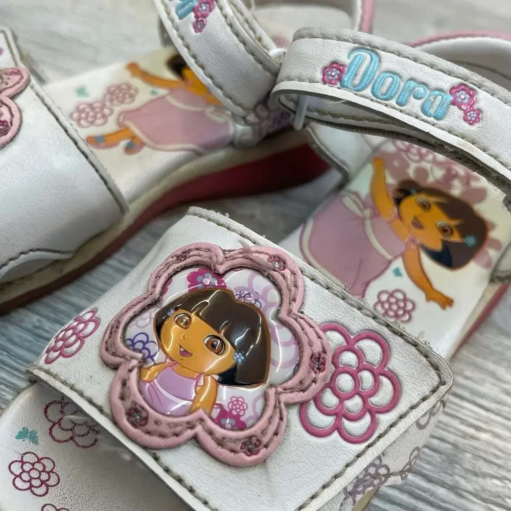 Y2K 2010 Vintage Dora the Explorer Girls Size 9 Sandals Light Up Character Vtg